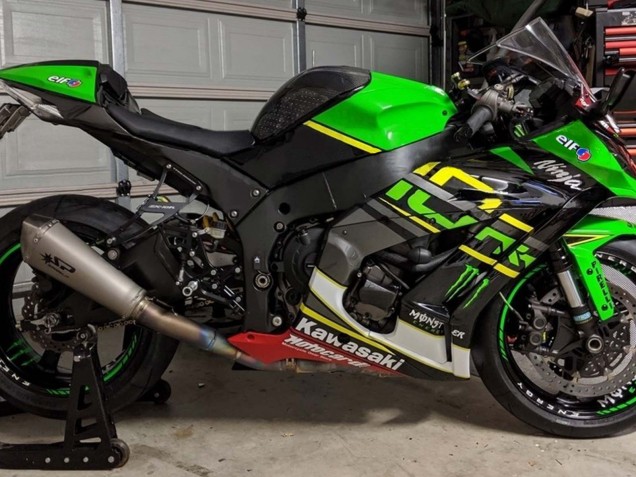Carenagens Moto Kawasaki ZX10R 2011-2015 - Verde Amarelo Preto Branco Elf Monstro