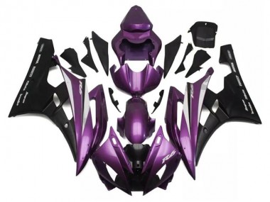 Carenagens Moto Yamaha YZF R6 2006-2007 - Roxo Preto Fosco Santander