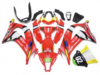 Carenagens Moto Kawasaki ZX10R 2011-2015 - Vermelho Amarelo Branco Preto Verde Azul Trick Star 02