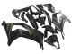 Carenagens Moto Kawasaki ZX10R 2011-2015 - Preto Fosco Ouro Neve Elf