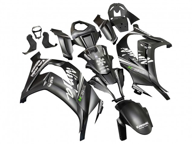 Carenagens Moto Kawasaki ZX10R 2011-2015 - Preto Fosco Verde Elf