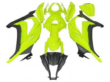 Carenagens Moto Kawasaki ZX10R 2011-2015 - Verde Fluorescente Preto Fosco