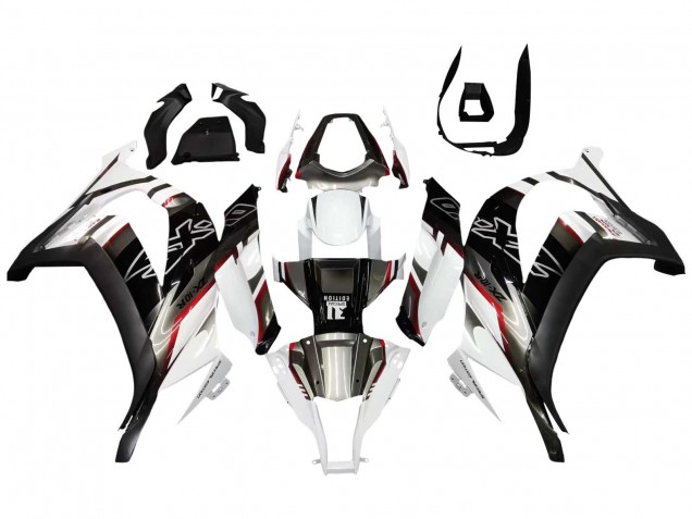 Carenagens Moto Kawasaki ZX10R 2011-2015 - Branco Preto Brilhante Preto Fosco Vermelho