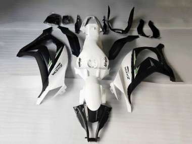 Carenagens Moto Kawasaki ZX10R 2011-2015 - Branco Preto Fosco Verde Decalques