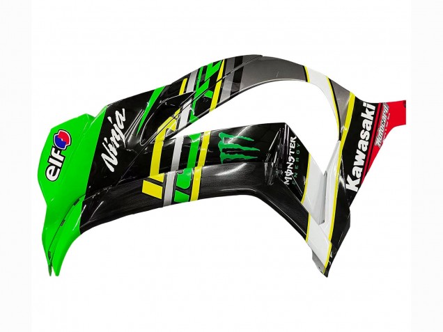 Carenagens Moto Kawasaki ZX10R 2016-2020 - Verde Amarelo Vermelho Preto Elf Monstro