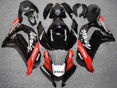 Carenagens Moto Kawasaki ZX10R 2016-2020 - Preto Brilhante Vermelho Branco KHAN Spark