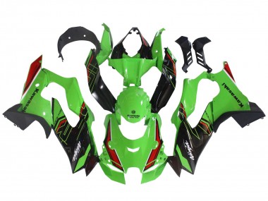 Carenagens Moto Kawasaki ZX10R 2021-2025 - Verde Preto Vermelho