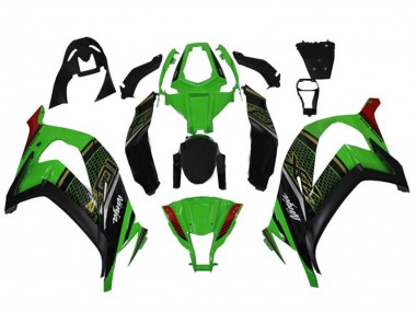 Carenagens Moto Kawasaki ZX10R 2011-2015 - Verde Preto Brilhante Vermelho Honeycomb
