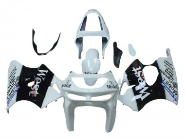 Carenagens Moto Kawasaki ZX6R 1998-1999 - Branco Preto West Mobil