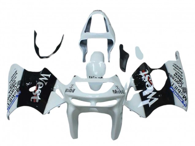 Carenagens Moto Kawasaki ZX6R 1998-1999 - Branco Preto West Mobil