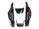 Kits Carenagem Moto Kawasaki ZX14R ZZR1400 2006-2011 - Preto Brilhante Vermelho Chama