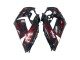 Kits Carenagem Moto Kawasaki ZX14R ZZR1400 2006-2011 - Preto Brilhante Vermelho Chama