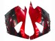 Kits Carenagem Moto Kawasaki ZX14R ZZR1400 2006-2011 - Preto Brilhante Vermelho Chama