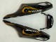 Carenagens Moto Kawasaki ZX14R ZZR1400 2006-2011 - Preto Brilhante Ouro Chama