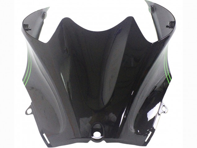 Carenagens Moto Kawasaki ZX14R ZZR1400 2012-2024 - Verde Preto Brilhante Listra