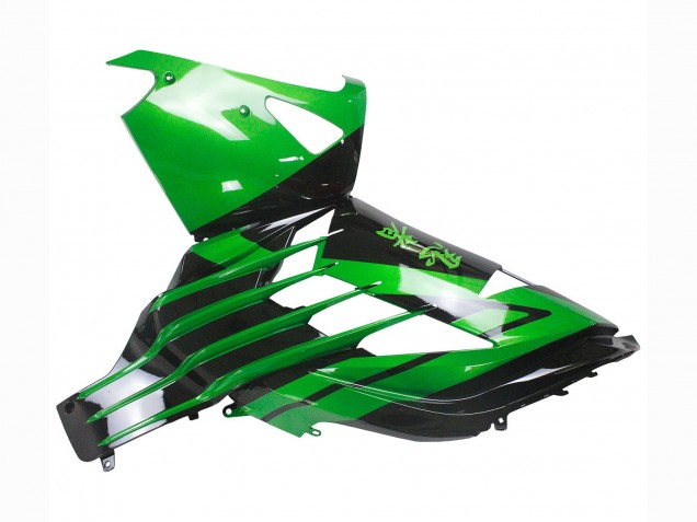 Kits Carenagem Moto Kawasaki ZX14R ZZR1400 2012-2024 - Verde Preto Brilhante