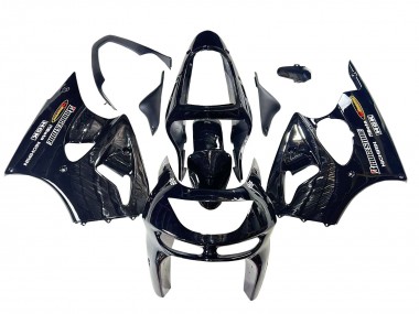 Carenagens Moto Kawasaki ZX6R 1998-1999 - Preto Brilhante Amarelo Elf Bridgestone