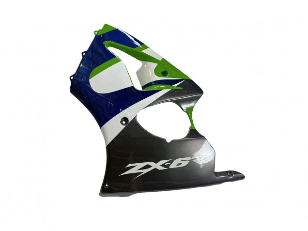 Carenagens Moto Kawasaki ZX6R 1998-1999 - Verde Branco Azul Prata Preto Brilhante