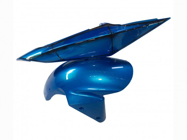 Carenagens Moto Kawasaki ZX6R 2003-2004 - Azul Branco Vermelho Tubarão