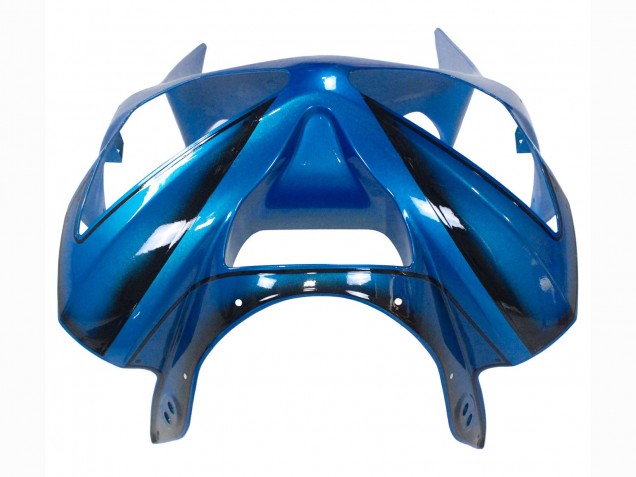 Carenagens Moto Kawasaki ZX6R 2003-2004 - Azul Branco Vermelho Tubarão