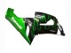 Carenagem Moto Kawasaki ZX6R 2005-2006 - Preto Brilhante Verde Chama