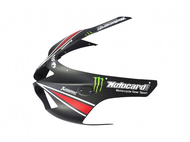 Carenagens Moto Kawasaki ZX6R 2007-2008 - Preto Branco Vermelho Branco Neve Decal Ninja Elf