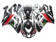 Carenagens Moto Kawasaki ZX6R 2007-2008 - Preto Branco Vermelho Branco Neve Decal Ninja Elf