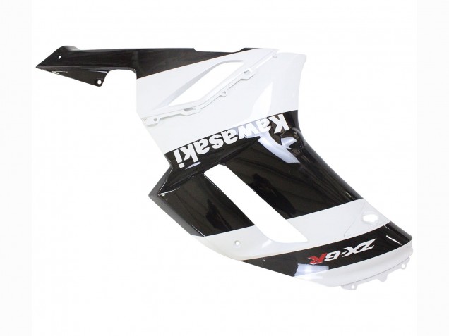 Carenagem Moto Kawasaki ZX6R 2007-2008 - Branco Preto