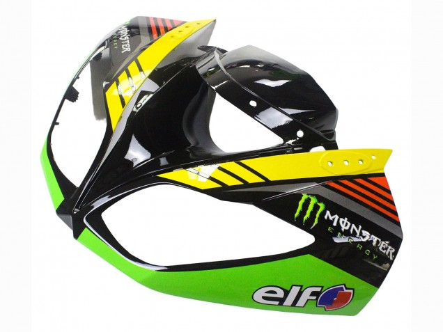 Carenagens Moto Kawasaki ZX6R 2009-2012 - Verde Preto Brilhante Amarelo Branco Vermelho Elf Monstro