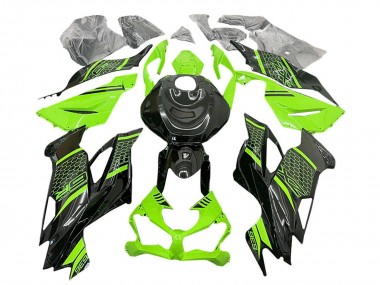 Carenagens Moto Kawasaki ZX6R 2019-2022 - Verde Preto Honeycomb