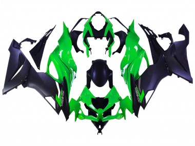 Carenagens Moto Kawasaki ZX6R 2019-2022 - Verde Preto Fosco