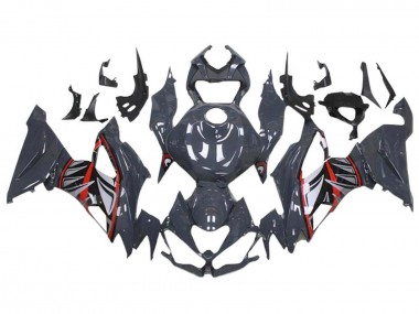 Carenagens Moto Kawasaki ZX6R 2019-2022 - Nardo Cinzento Vermelho Branco Tubarão