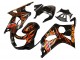 Carenagens Moto Suzuki GSXR1000 2000-2002 - Preto Brilhante Laranja Chama
