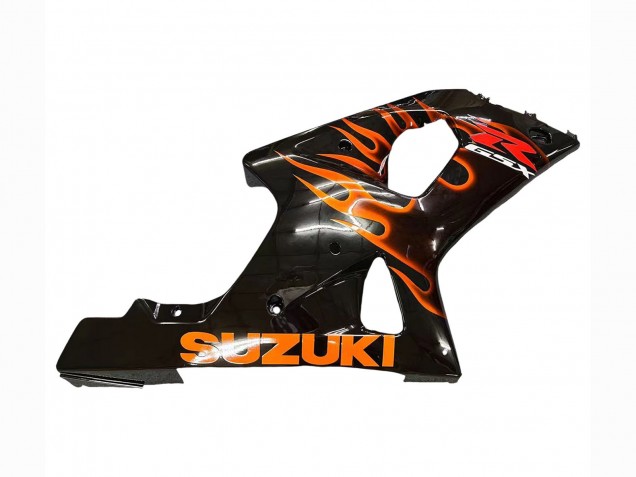 Carenagens Moto Suzuki GSXR1000 2000-2002 - Preto Brilhante Laranja Chama