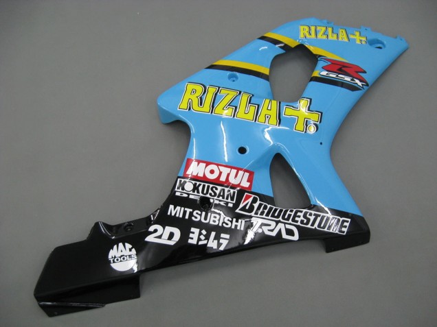 Carenagens Moto Suzuki GSXR1000 2000-2002 - Azul Claro Amarelo Preto Motul Rizla