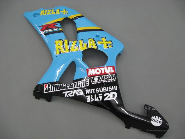 Carenagens Moto Suzuki GSXR1000 2000-2002 - Azul Claro Amarelo Preto Motul Rizla