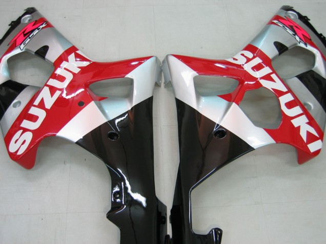Carenagens Moto Suzuki GSXR1000 2000-2002 - Vermelho Prata Branco Preto