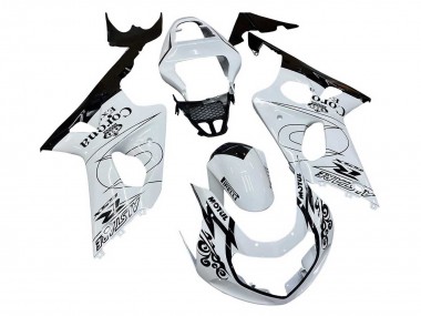 Carenagens Moto Suzuki GSXR1000 2000-2002 - Branco Preto Motul Corona