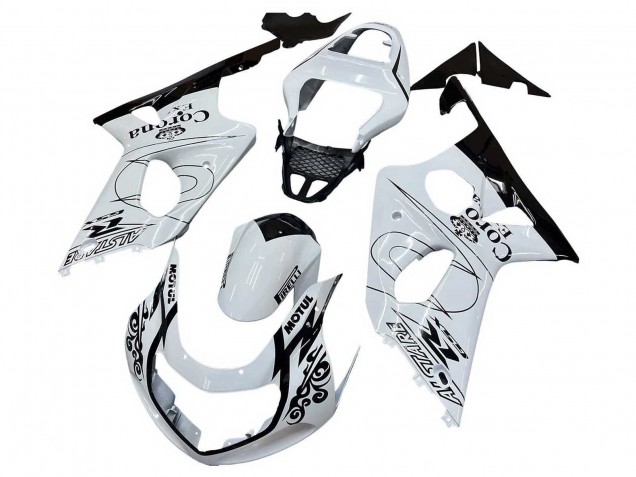 Carenagens Moto Suzuki GSXR1000 2000-2002 - Branco Preto Motul Corona