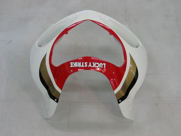 Carenagens Moto Suzuki GSXR1000 2000-2002 - Branco Vermelho Lucky Strike