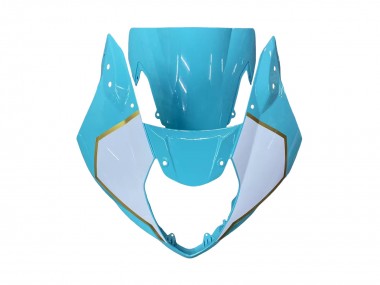 Carenagens Moto Suzuki GSXR 1000 2003-2004 - Branco Azul Claro Ouro
