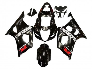 Carenagens Moto Suzuki GSXR 1000 2003-2004 - Preto Brilhante Branco Vermelho Decalques