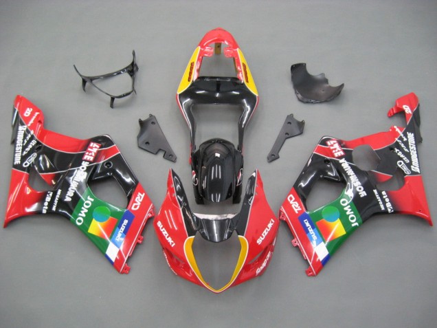Carenagens Moto Suzuki GSXR 1000 2003-2004 - Vermelho Amarelo Azul Verde Preto JOMO