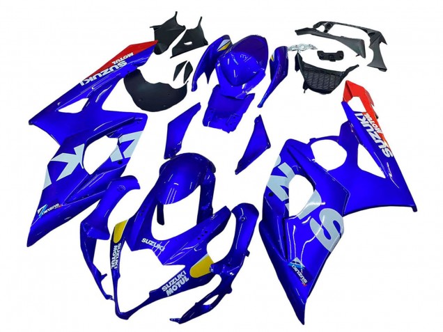 Carenagens Moto Suzuki GSXR 1000 2005-2006 - Azul Amarelo Branco Vermelho Motul