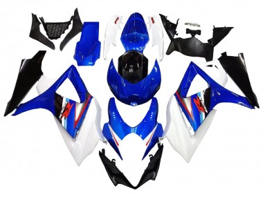Carenagens Moto Suzuki GSXR 1000 2007-2008 - Branco Azul Preto Vermelho