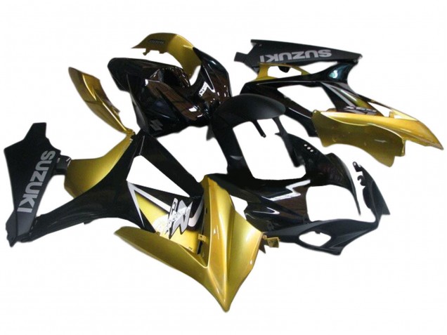 Carenagens Moto Suzuki GSXR 1000 2007-2008 - Ouro Preto Prata Decal