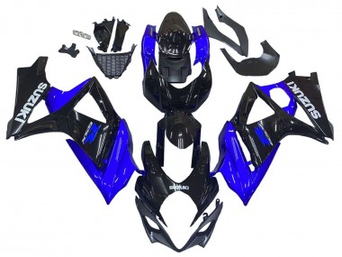 Kits Carenagem Moto Suzuki GSXR 1000 2007-2008 - Azul Preto Brilhante