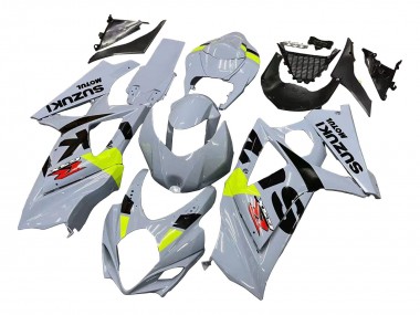 Carenagens Moto Suzuki GSXR 1000 2007-2008 - Cinzento Claro Verde Preto