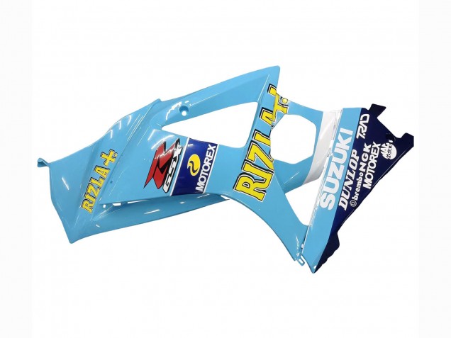 Carenagens Moto Suzuki GSXR 1000 2007-2008 - Azul Claro Amarelo Preto Motul Rizla