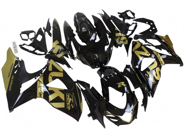 Carenagens Moto Suzuki GSXR 1000 2009-2016 - Preto Brilhante Ouro
